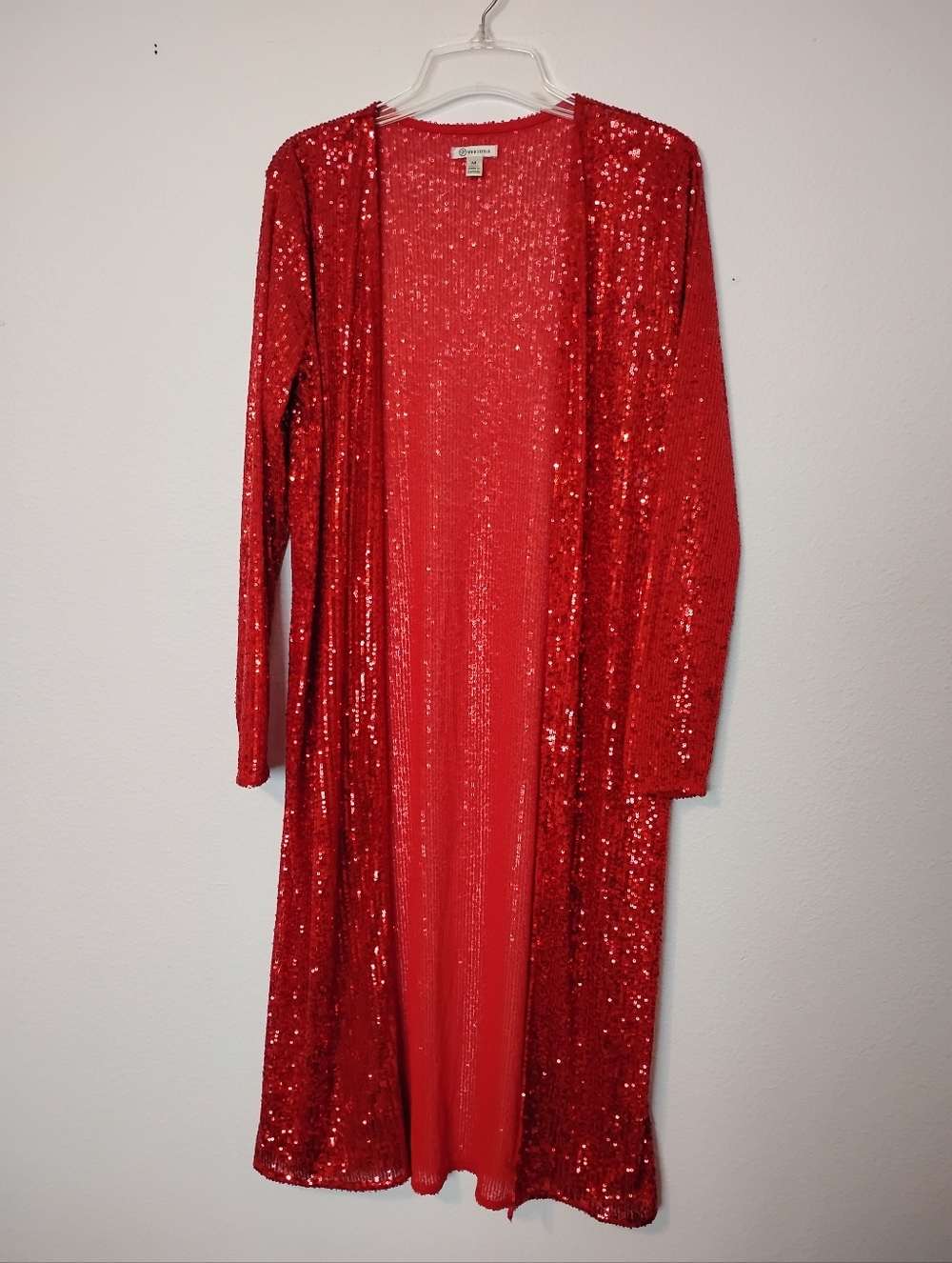 Versona Red Sequin Duster Cover-up